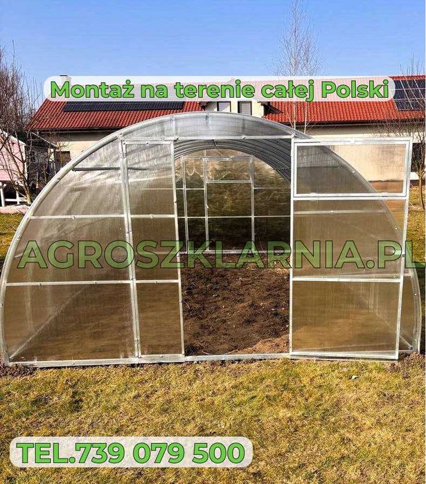 Szklarnia ogrodowa 3x4m itd poliwęglan 4mm i 6mm Montaż Dostawa Gratis