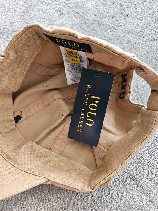 Czapka z daszkiem Polo ralph lauren khaki - nowa