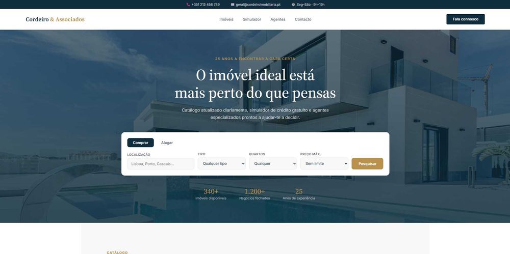 Criação de websites profissionais para negócios