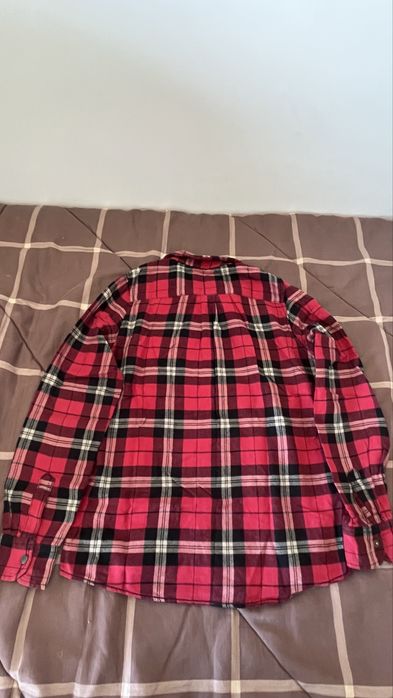 Camisa Skate Nation juvenil 158/164 flanela xadrez vermelha
