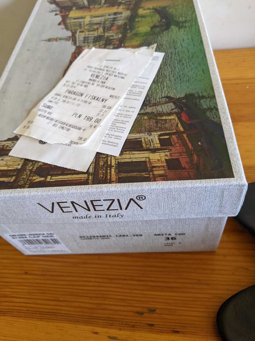 Sandały Venezia 36, czarne , szpilki