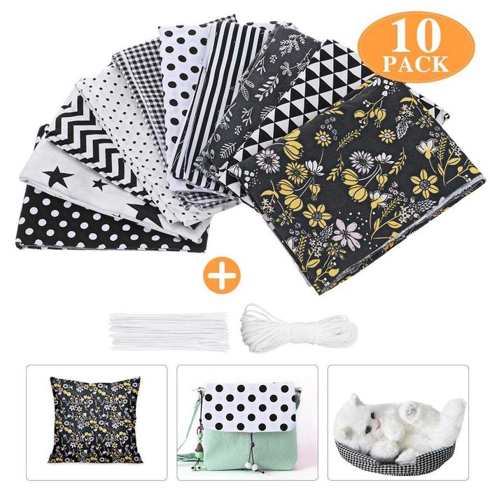 zestaw materiałów diy do szycia patchwork