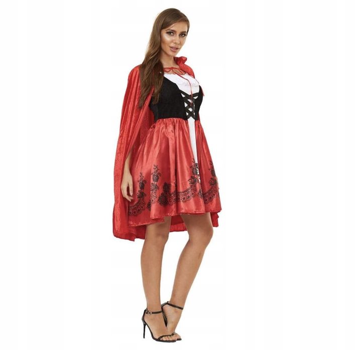 Strój Kostium Czerwony Kapturek Sukienka Cosplay dla dorosłych XL