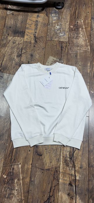 Biała bluza męska mlodzieziwa bez kaptura Off white S oversize