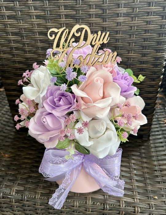 Flowerbox z kwiatów mydlanych na różne okazje