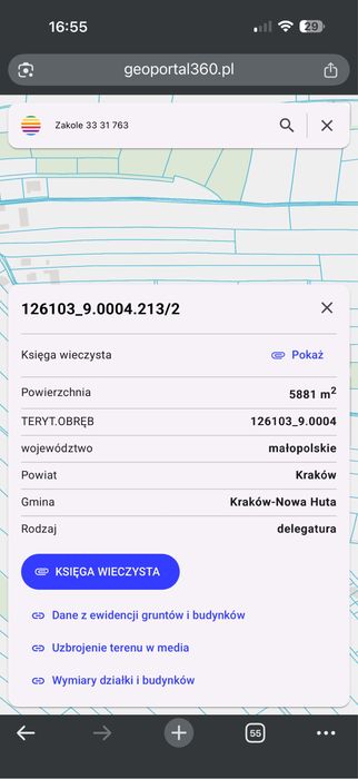Sprzedam  dziakle rolną Nowa Huta