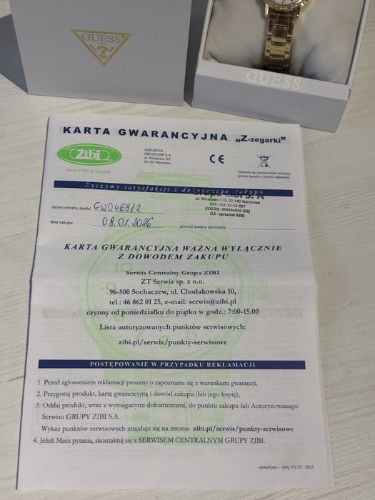 Nowy Gwarancja Metka Zegarek guess GW0468L2