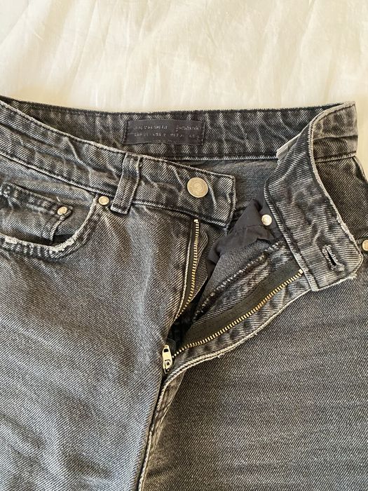 Calcas de ganga pretas retas