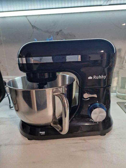 NOWY Robot Planetarny Kuchenny Mikser Wielofunkcyjny Do Ciasta Czarny