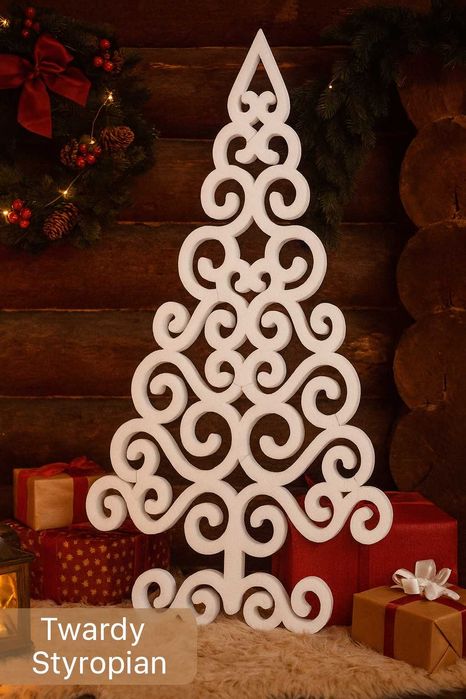 Styropianowa Choinka Ażurowa 99 cm Dekoracje Świąteczne
