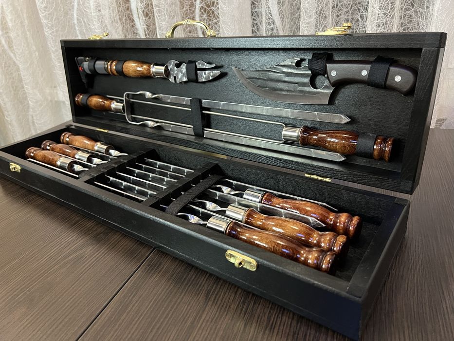 Подарункові набори шампурів ручної роботи, подарунок для чоловіка