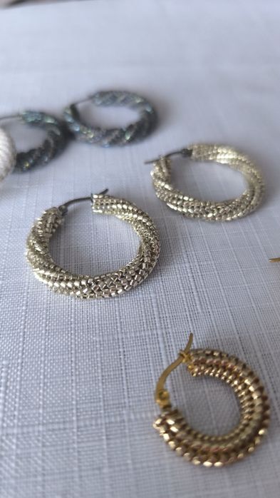 Kolczyki congo srebrne