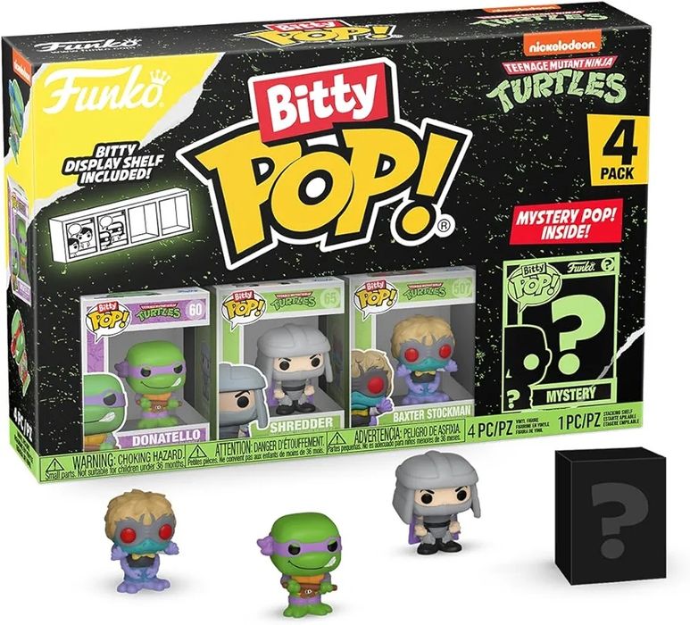 Funko Bitty Pop! Черепашки-ніндзя - Донателло, Шреддер,Бакстер,Стокман