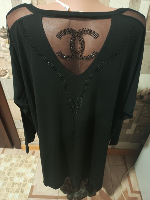 Чорні блузки батал