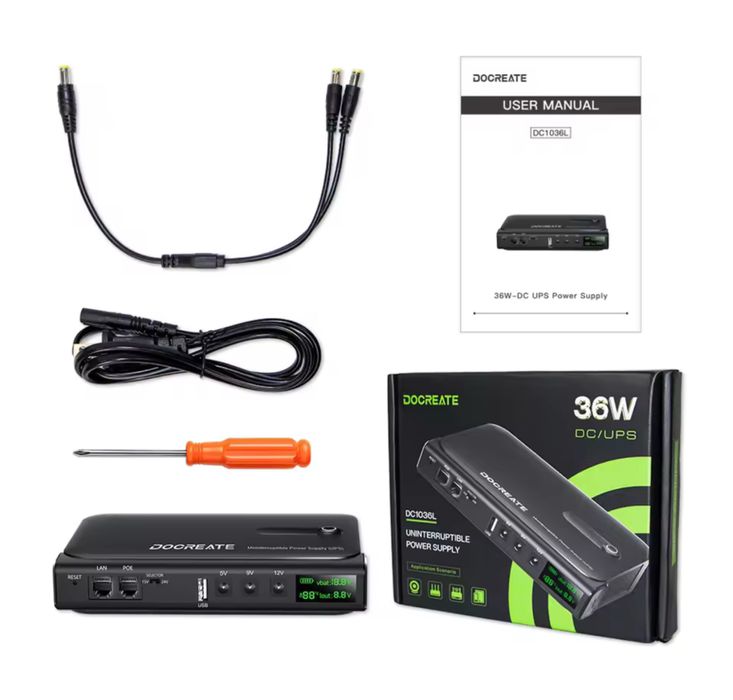 ДБЖ для роутера( UPS).  безперебійник до Wi-Fi, DOCREATE 36W
