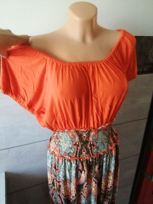 Piękna letnia sukienka Mango roz. L-XL