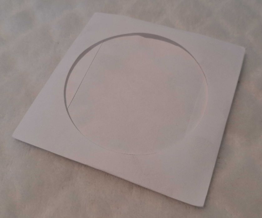 Koperta papierowa z okienkiem na mini CD, DVD, 8,5x8,5cm