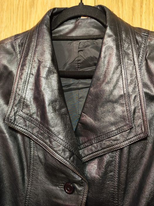Czarna Kurtka Skórzana vintage SKÓRA NATURALNA  M