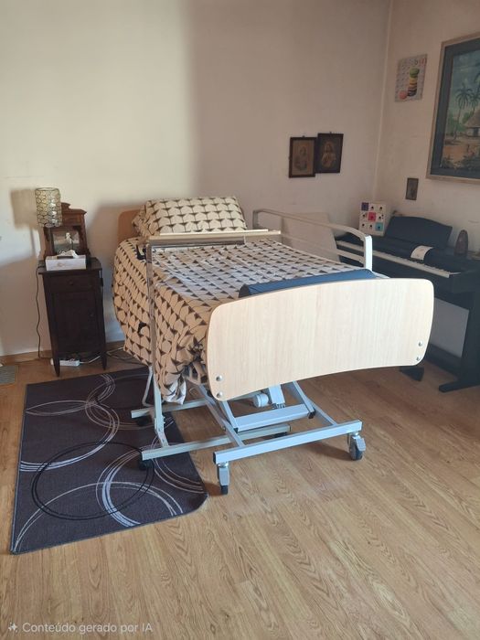 Cama articulada elétrica elevatória + colchão