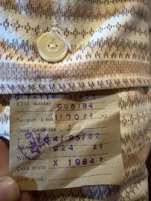 Piżama męska PRL rozmiar 164/96/82 prod. Zgoda