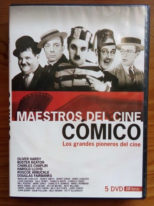 Os Mestres  do Cinema Cómico, B. Keaton C. Chaplin, Fairbanks, 5DVD.