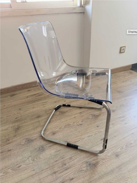 Cadeira transparente/cromado Tobias Ikea 4 Unidades