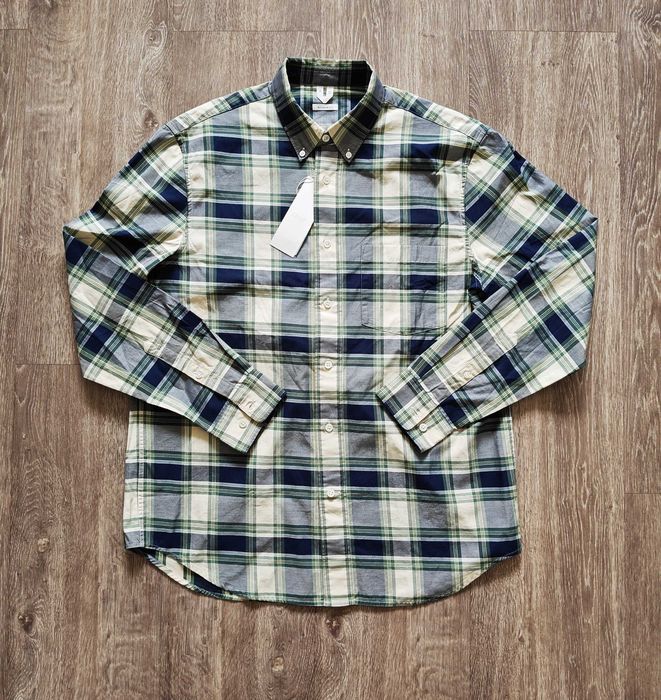Nowa koszula Arket Relaxed Fit M 48 krata button-down scandi