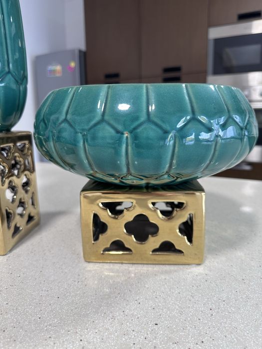 Jarras decorativas e suporte  para velas