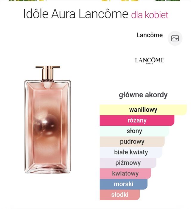 Perfumy damskie Lancôme  Idôle Aura perfumetka 10ml z ubytkiem