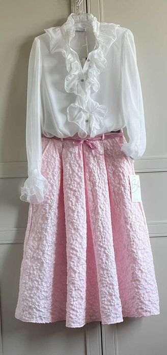 Blu Royal Komunie, chrzciny Elegancka wizytowa spódnica S/L