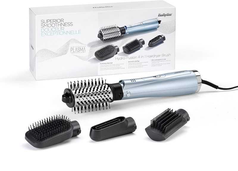 фен щітка для завивки волосся Babyliss Hydro Fusion AS774E 1000W синій