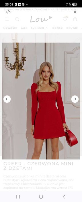 Czerwona sukienka Lou