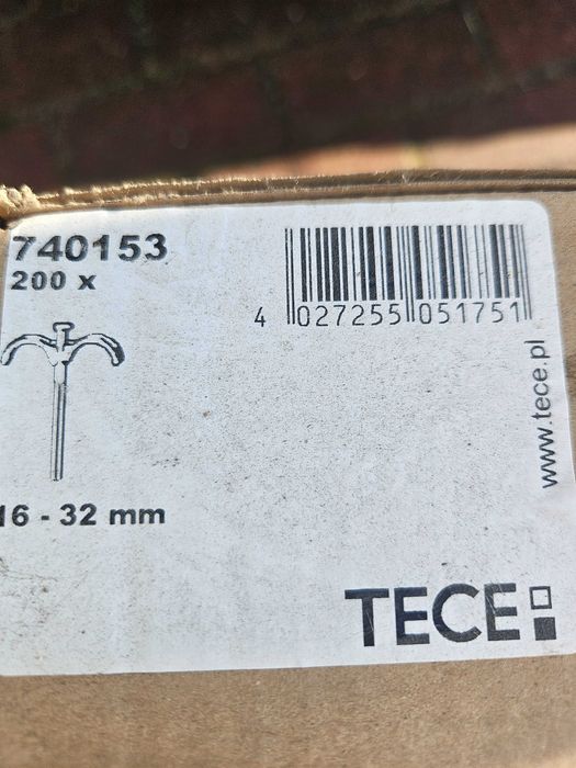 Obejma Podwójna TECEFLEX Biała 14-32 mm UCHWYT mewka