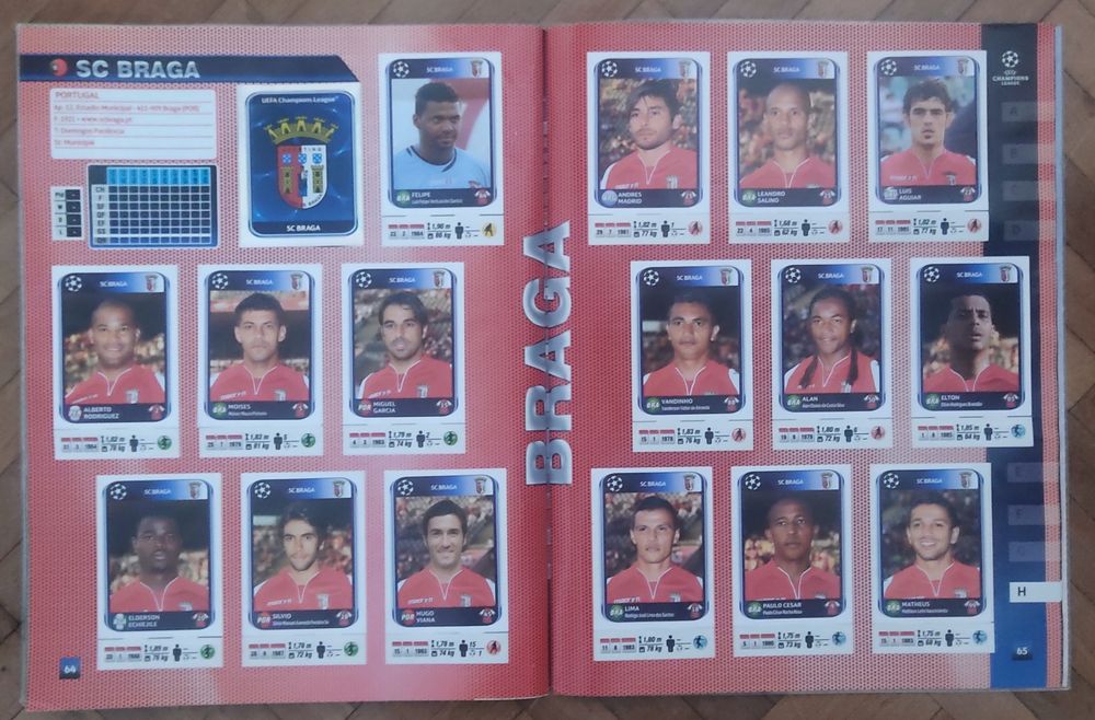 Caderneta Completa Champions League 2010/11
