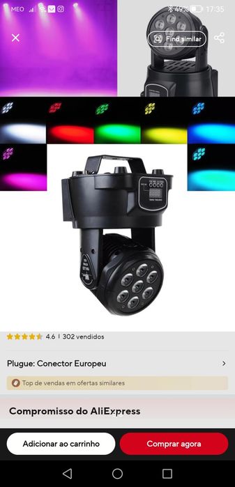 Vendo 4 moving head light como novos,
