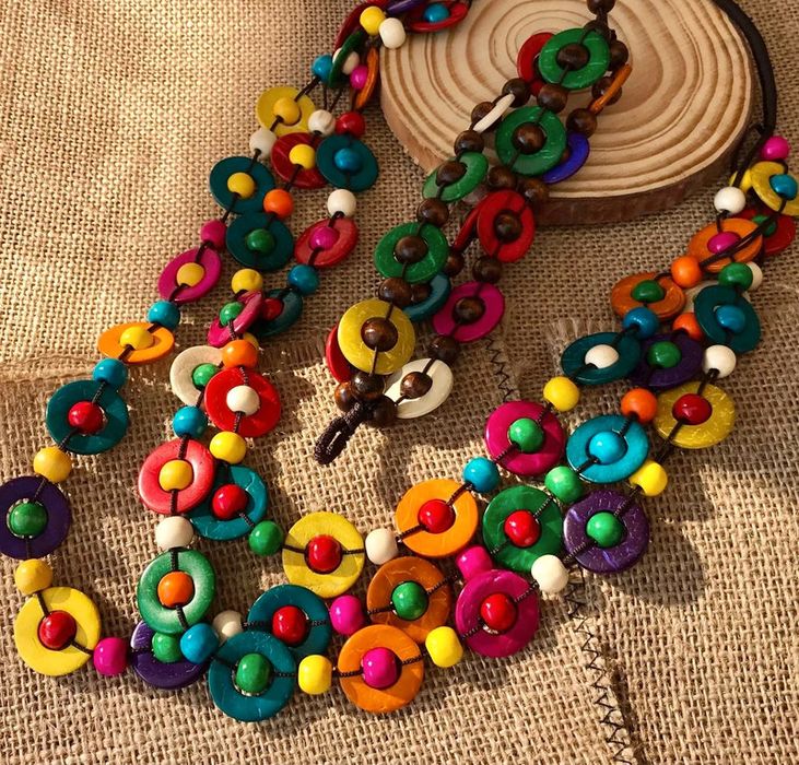 Komplet biżuterii boho naszyjnik I bransoletka damski