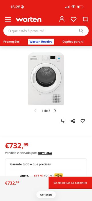 Máquina secar roupa 9kg indesit praticamente nova
