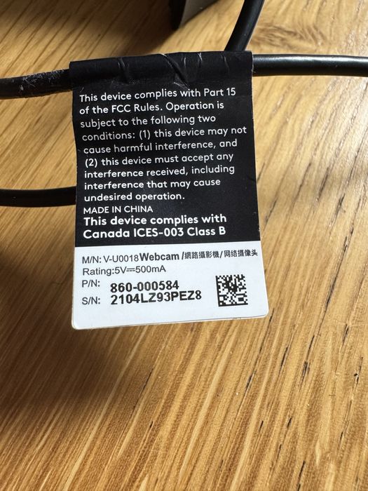 Logitech Webcam V-U0018