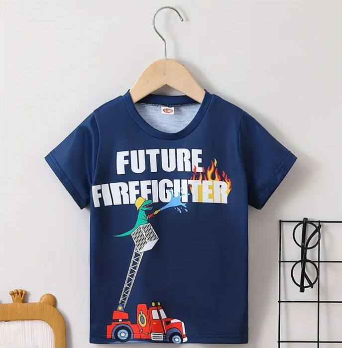 T-shirt menino Bombeiro nova 5-6 anos