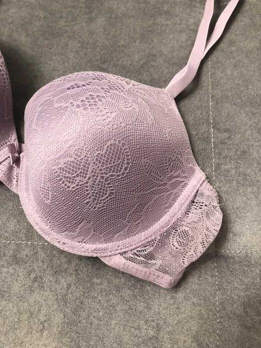 Nowy liliowy koronkowy biustonosz stanik 80B Primark