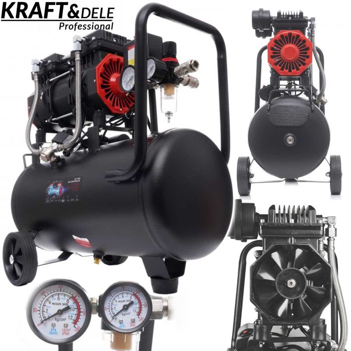 KRAFT&DELE Kompresor Bezolejowy Sprężarka 24l 1390w 2800rpm/min KD1385