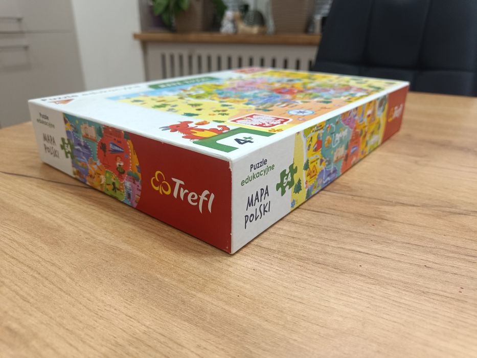 Puzzle edukacyjne Mapa Polski Trefl, wiek 4+, 54 części