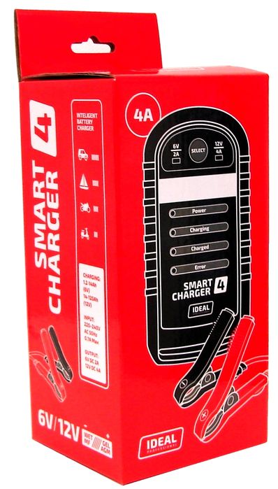 prostownik automatyczny smart charger 4 6/12v 4 a agm gel efb wet mf