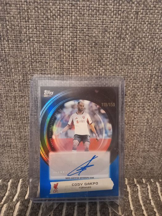 Topps focus liverpool fc 2025-26 cody gakpo wiewfinder autograf /150