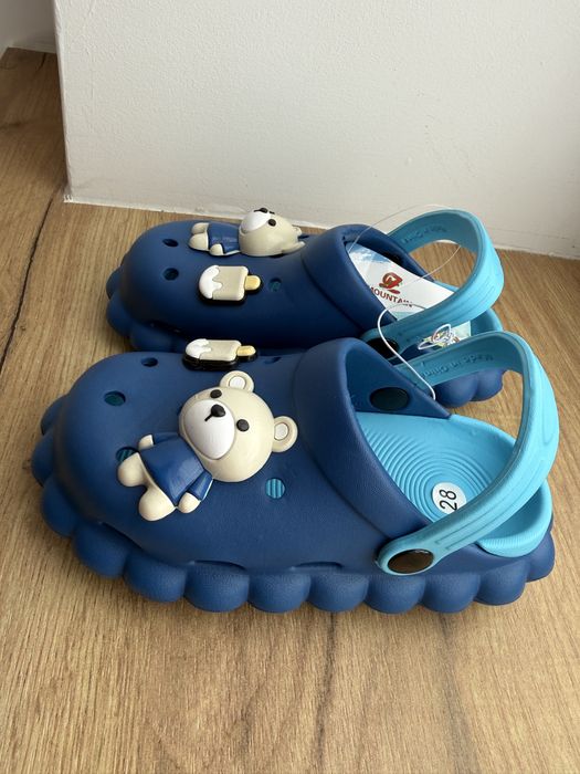 Kroksy dziecięce niebieskie miś 25