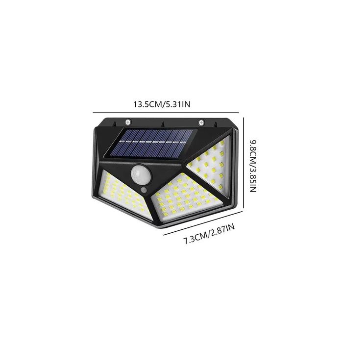 Lâmpada Solar Triangular 100LED