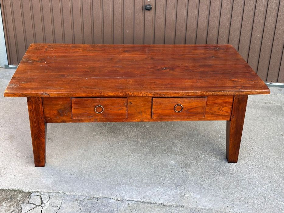 Stolik kawowy z litego drewna 140 cm | drewniany | rustykalny | loft.