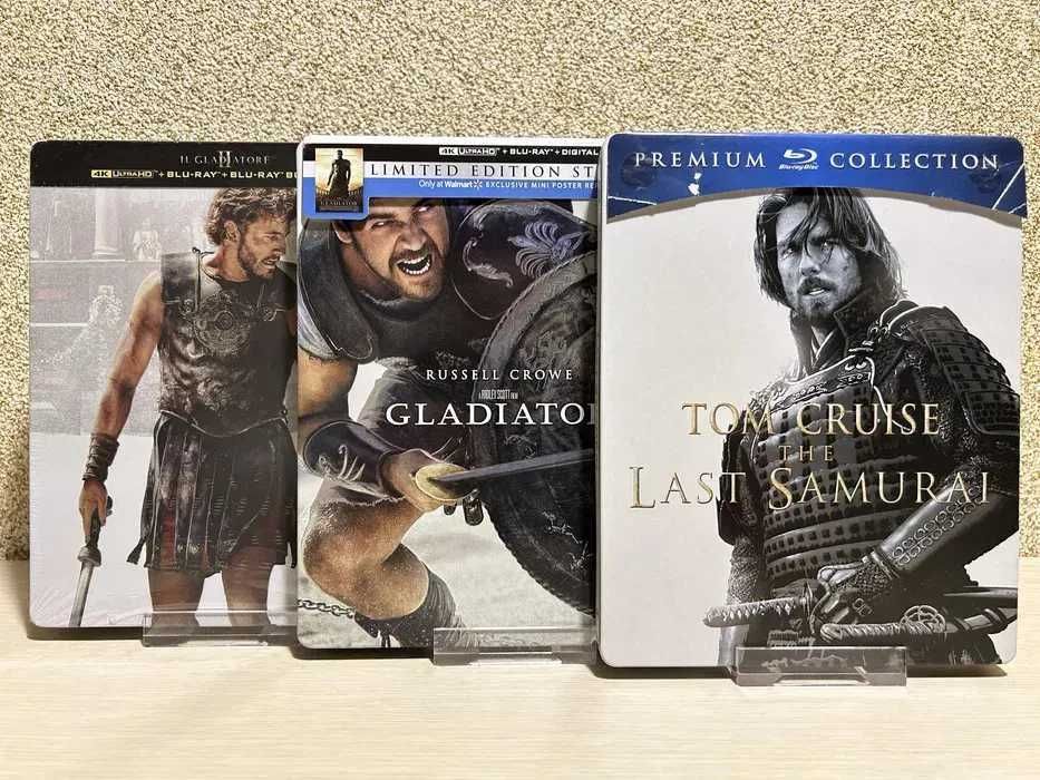 Steelbook Blu-ray Последний самурай/ Гладиатор 1-2/ Ной/ Робин Гуд