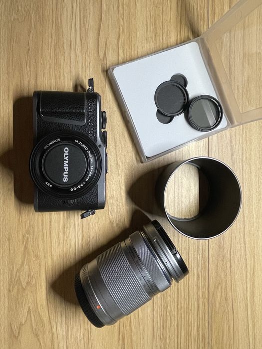 Aparat Olympus PEN E-PL10 obiektyw 14-42mm + 40-150mm + zestaw