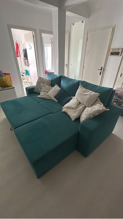 Sofa chaise-long cama com arrumacao